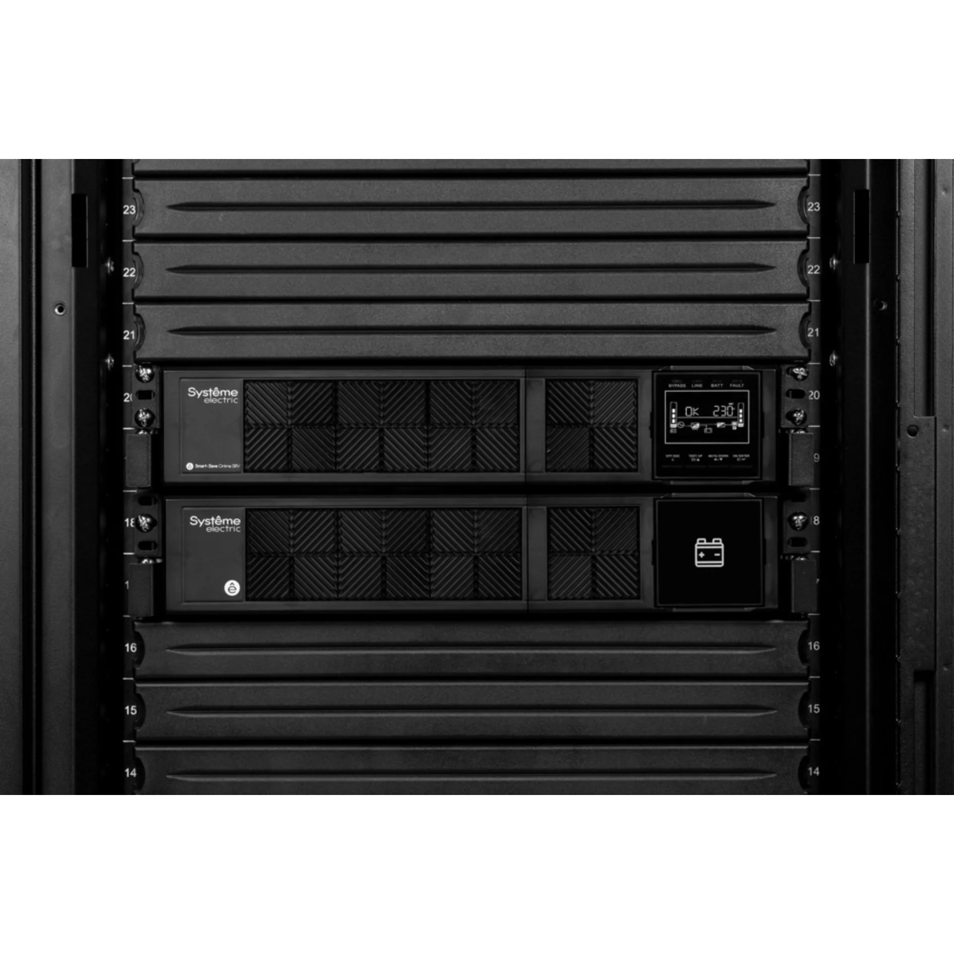 Источник бесперебойного питания Smart-Save Online SRV Systeme Electric 6000 ВА, конвертируемый форм-фактор 4U, 230 В, 1:1, клеммный вход/выход, SmartS