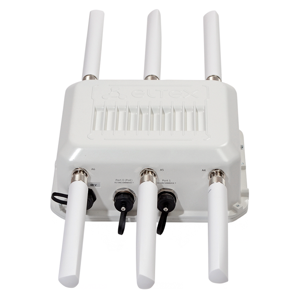 Беспроводная точка доступа Eltex WOP-12ac DC, 5G WiFi, 6 разъемов N-типа для подключения внешних антенн, PoE+, outdoor