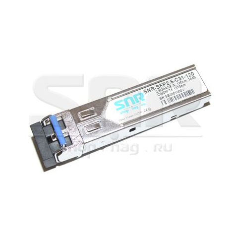 Модуль SFP 2.5G CWDM оптический, дальность до 80км (28dB), 1550нм