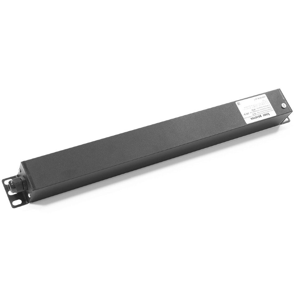 Блок розеток HIDEN EXPERT H1R-6A2B-16-T однофазный горизонтальный, 19", 6 розеток C13