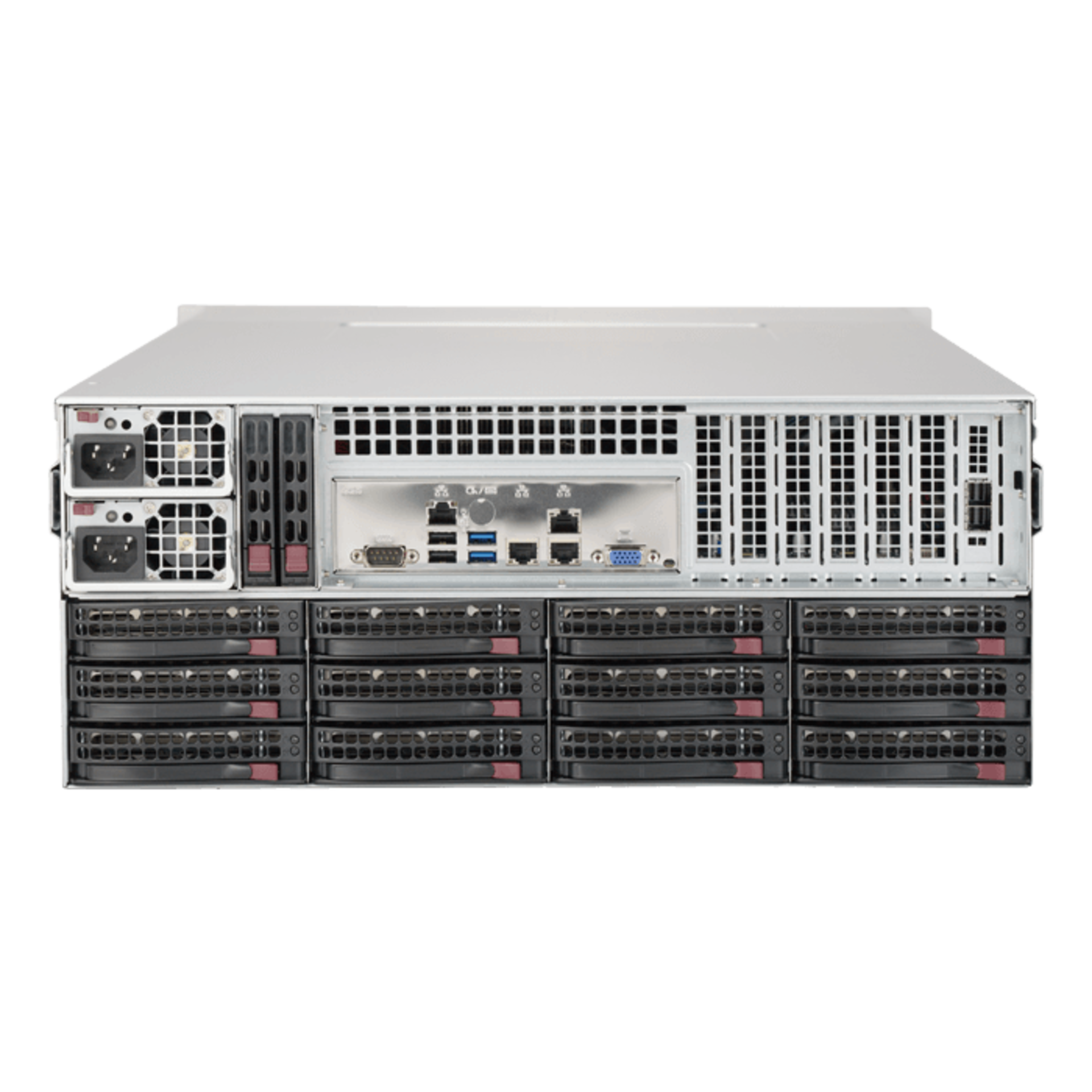Платформа Supermicro 4U SSG-5049P-E1CTR36L, Один процессор Intel Xeon Scalabl, Intel C622, DDR4, 36x3.5"HDD, 2x2,5"HDD, SAS3 via LSI 3008, 2x10GBase-T