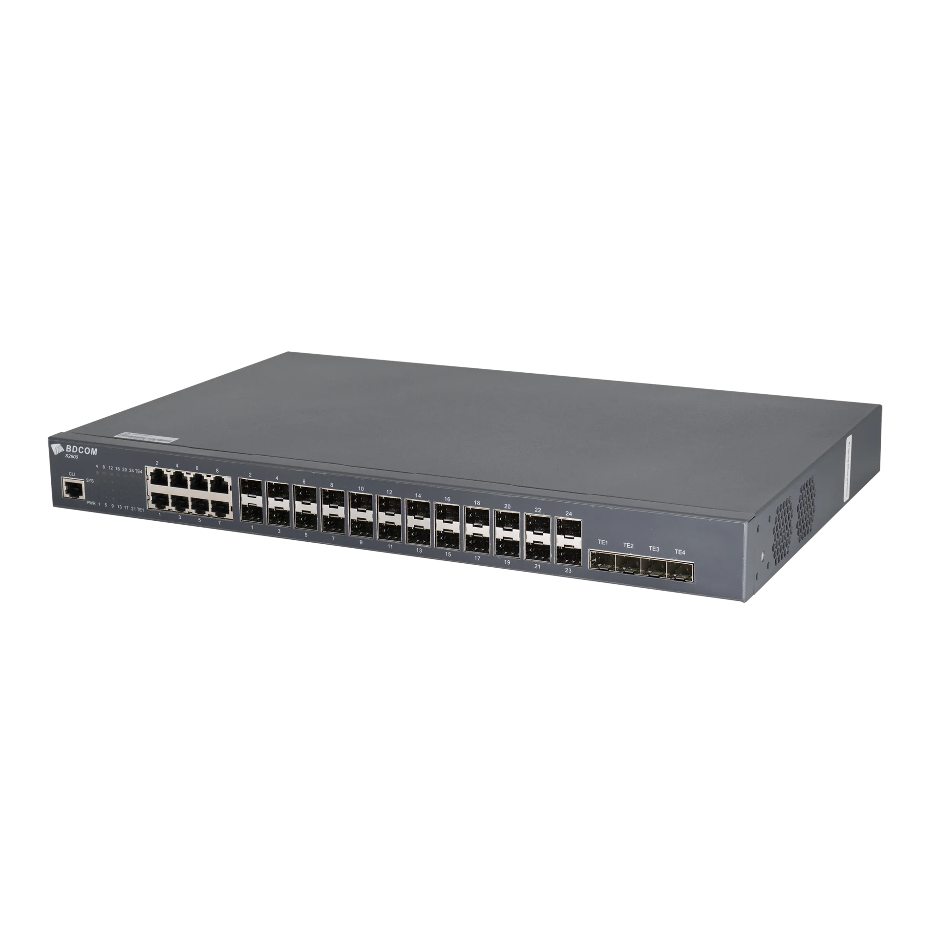 Управляемый коммутатор уровня 3 BDCOM S2900-24S8C4X, 16x 100/1000BaseX SFP, 8x Combo 10/100/1000BaseT | 100/1000BaseX SFP, 4x 1/10GE SFP+, 220VAC