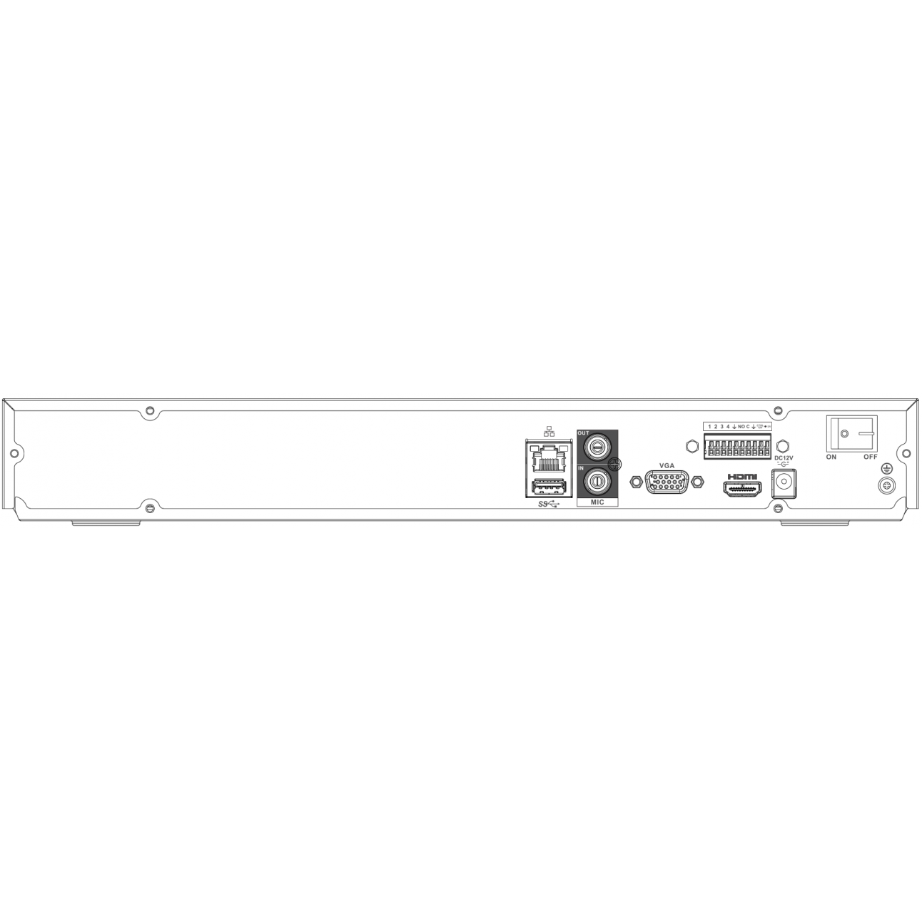 IP Видеорегистратор Dahua DHI-NVR4216-4KS2, 16-канальный, до 8 Мп, 2 HDD, трев. вх. вых. 4/2. 