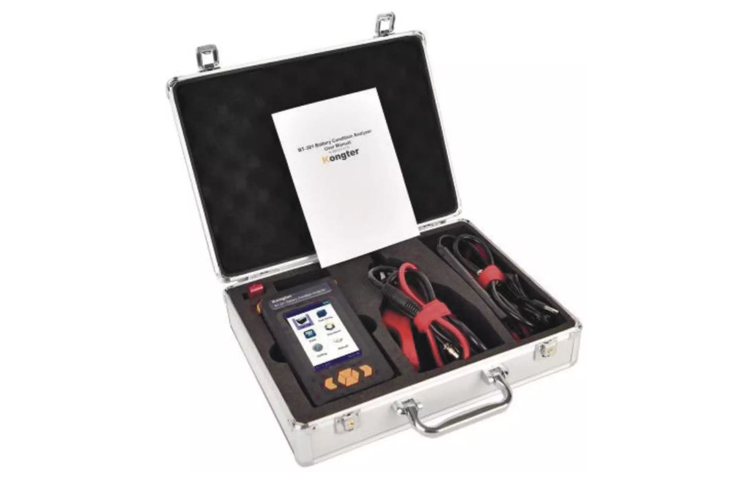 Тестер аккумуляторных батарей Kongter BT-301С c щупом и зажимами типа крокодил