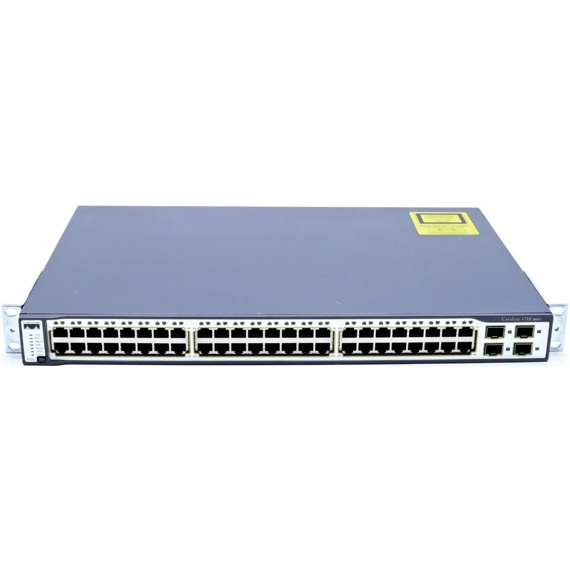 Коммутатор Cisco Catalyst WS-C3750-48TS-S (некондиция, отсутствует одно крепление у порта stack 1)