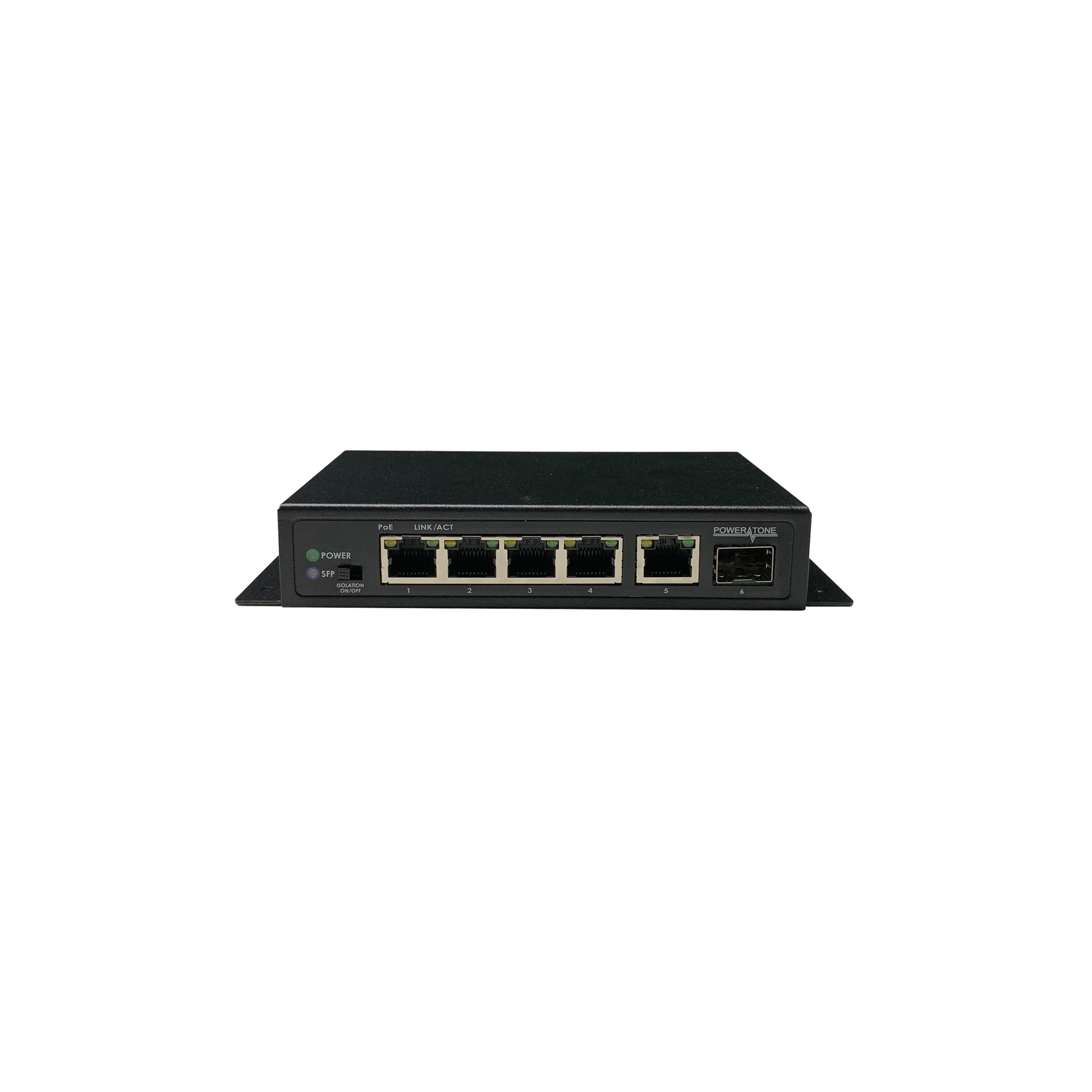 Неуправляемый 4 портовый гигабитный PoE коммутатор POWERTONE PUS-TS04GL-60M с изоляцией портов