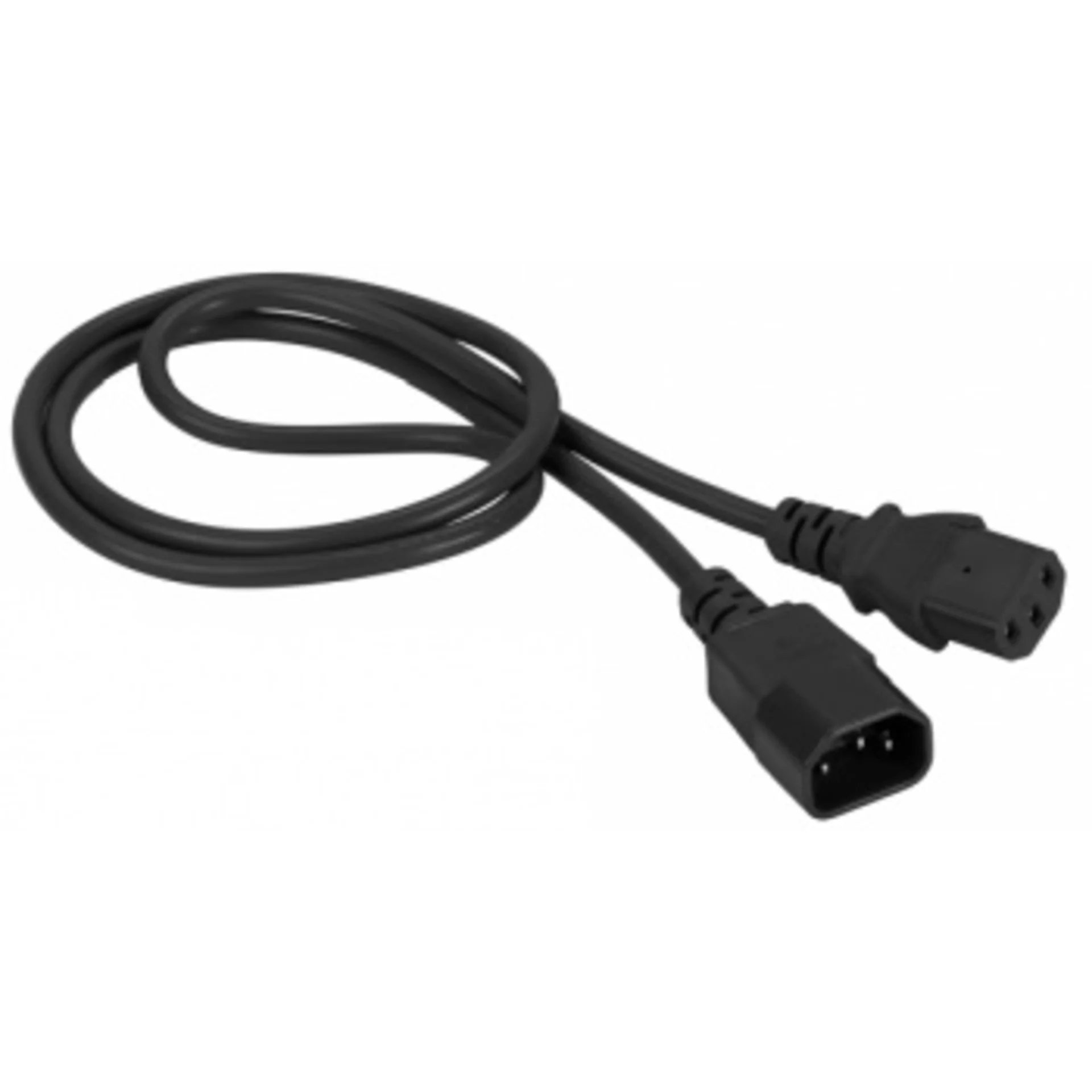 Шнур питания Lanmaster LAN-PP13/14-0.5-BK C13-С14 проводник.:3x0.75мм2 0.5м 220В черный