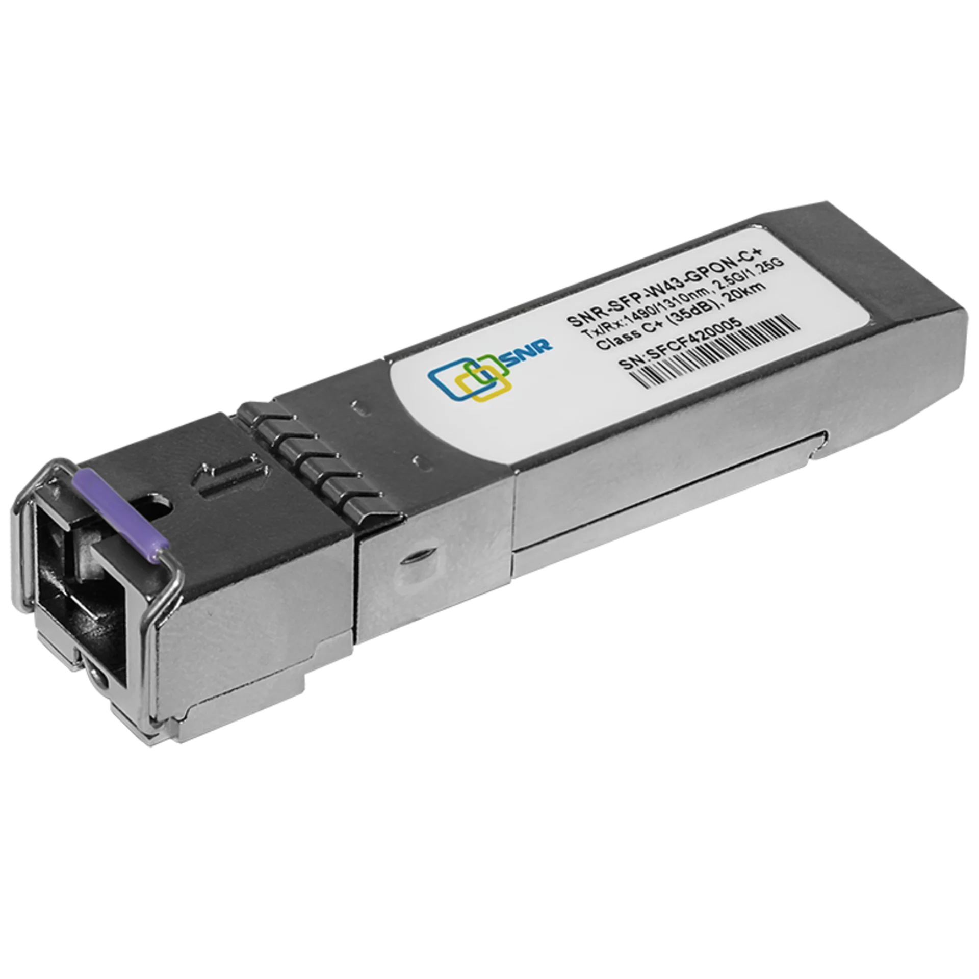 Оптический модуль SFP WDM GPON, дальность до 20км (35dB), Tx/Rx: 1490/1310нм