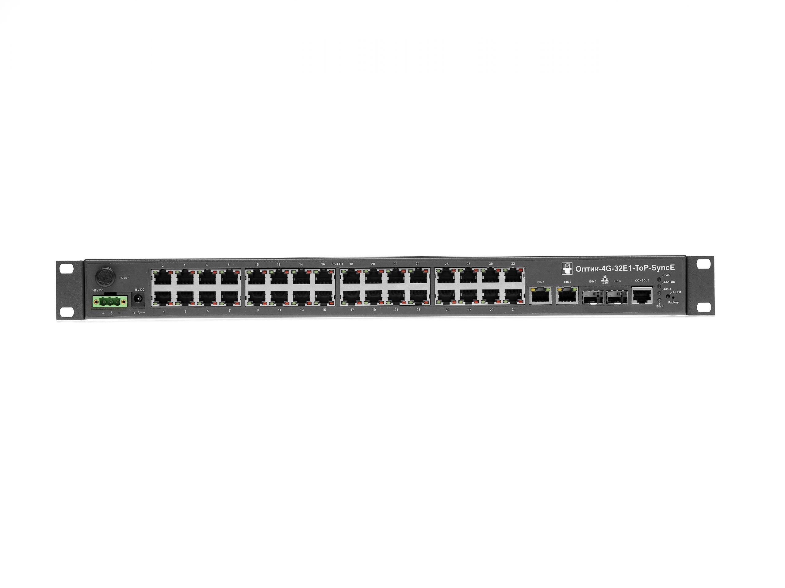 TDMoIP мультиплексор НПО Телеком Оптик-4G-32E1-ToP