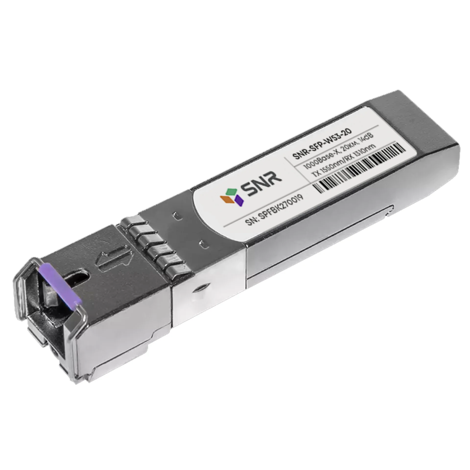 Модуль SFP оптический, дальность до 20 км (14dB), 1550нм, индустриальный