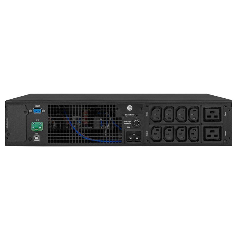 ИБП DNH Electric DR1103L, 3 кВА/3 кВт, онлайн, 1:1ф, Rack Tower, без АКБ, 8 x IEC-320 C13 + 2 x IEC-320 C19