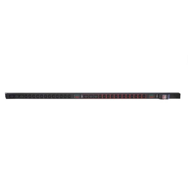 Блок розеток HIDEN EXPERT H1V-36A6B-32A-2Q-30Z однофазный вертикальный, 36 розеток С13, 6 розеток С19