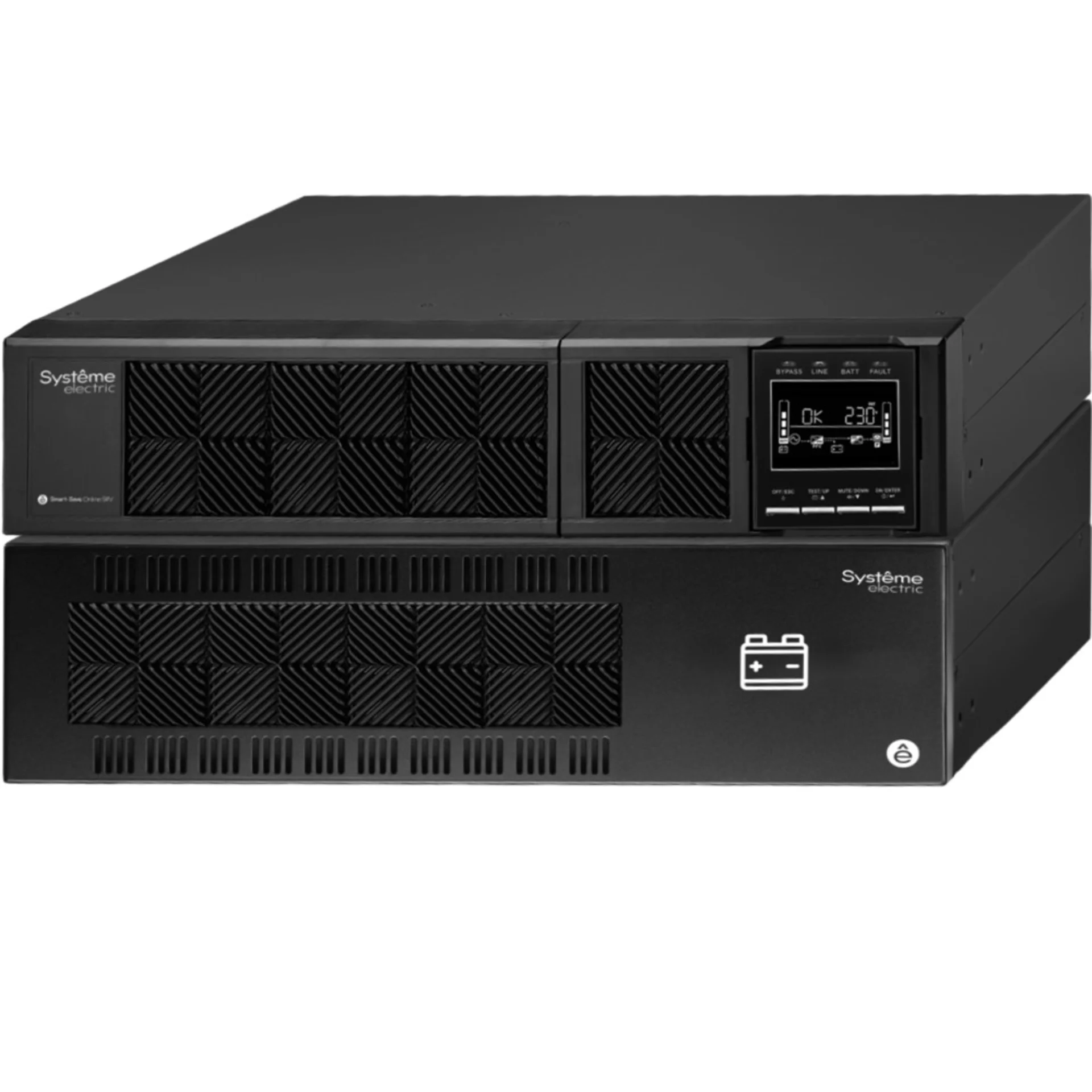 Источник бесперебойного питания Smart-Save Online SRV Systeme Electric 6000 ВА, конвертируемый форм-фактор 5U, 230 В, 1:1, клеммный вход/выход, SmartS
