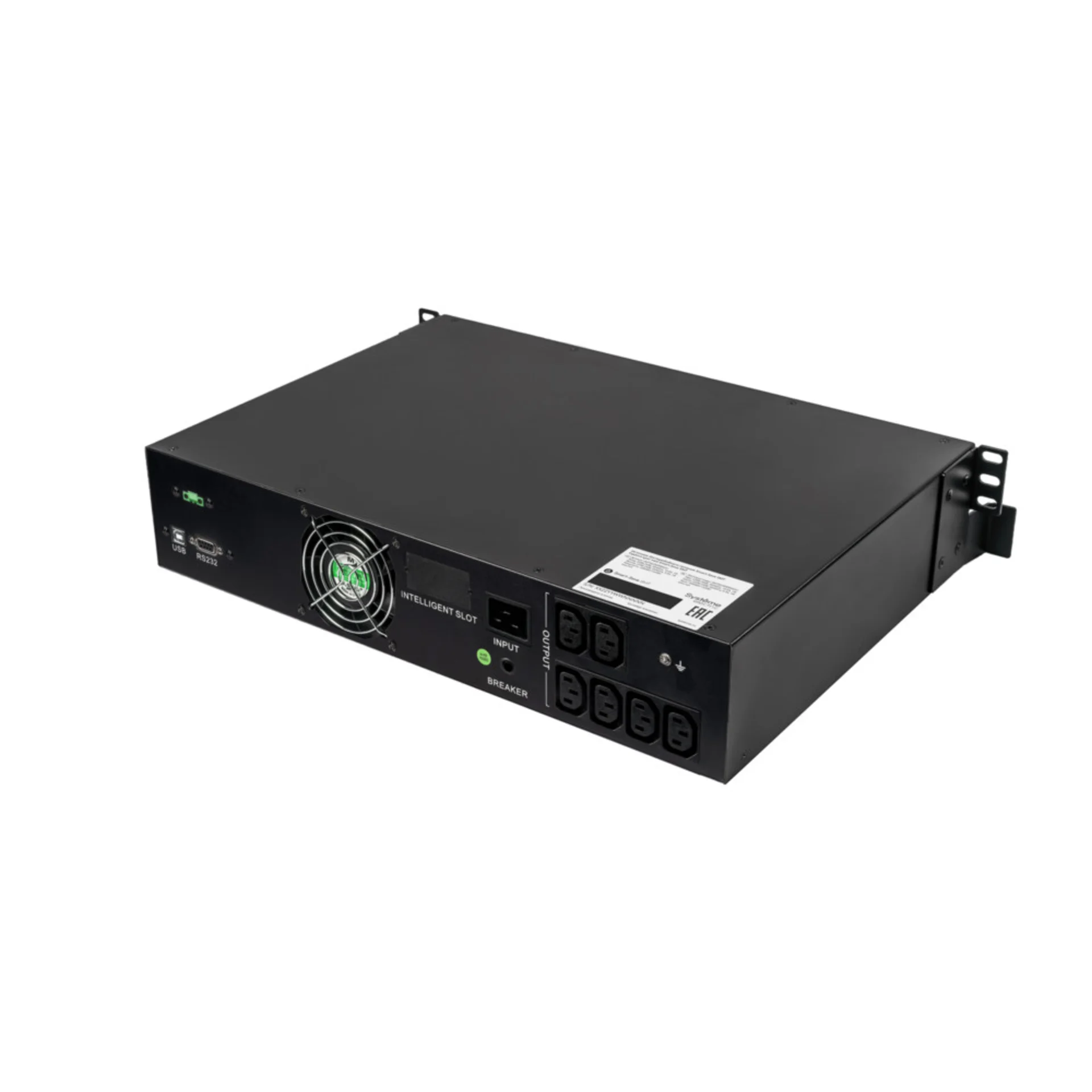 Источник бесперебойного питания Smart-Save SMT Systeme Electric 3000 ВА, монтаж в стойку 2U, 230 В, 8 розеток IEC C13, SmartSlot, AVR, LCD, USB HI
