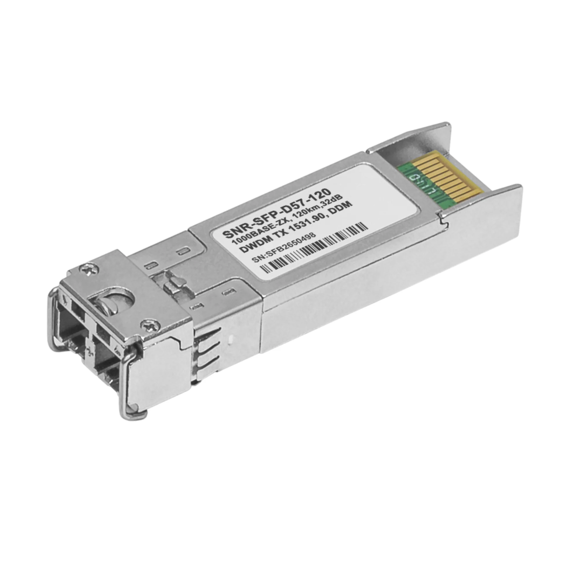 Модуль SFP 1.25G DWDM оптический, дальность до 120км (32dB), 1531.90нм