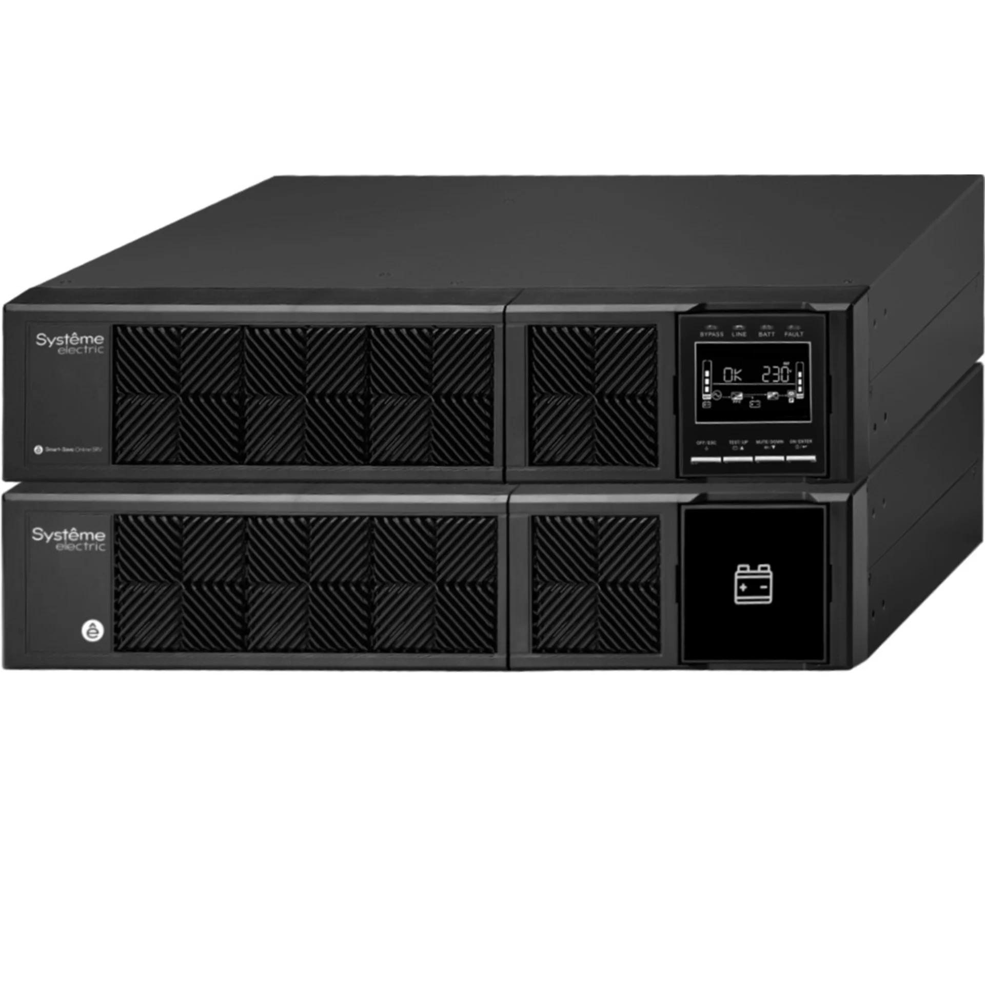 Источник бесперебойного питания Smart-Save Online SRV Systeme Electric 6000 ВА, конвертируемый форм-фактор 4U, 230 В, 1:1, клеммный вход/выход, SmartS