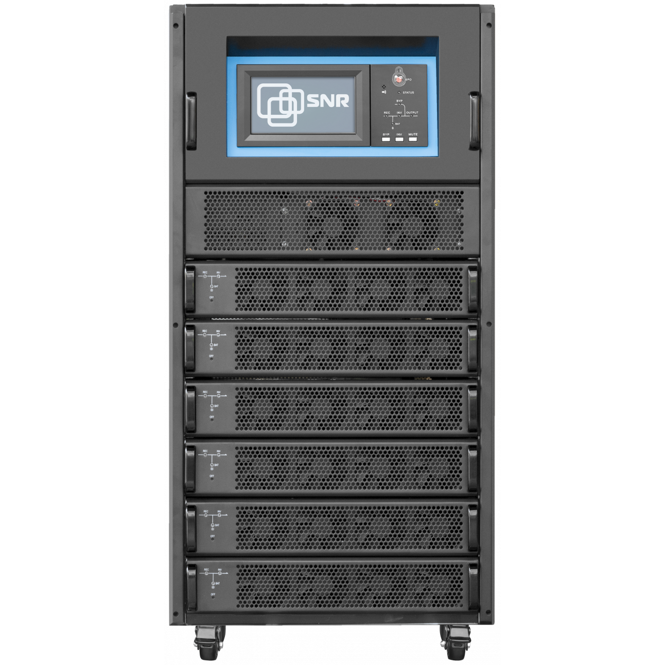 Система бесперебойного питания 090 кВА/90 кВт серии CМ, 6 силовых модулей 15 кВА/15 кВт,   (SNR-UPS-ONT-090-15CMX33-KIT)