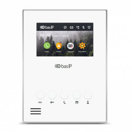 IP видеодомофон BAS-IP AU-04LAF WHITE / BLACK
