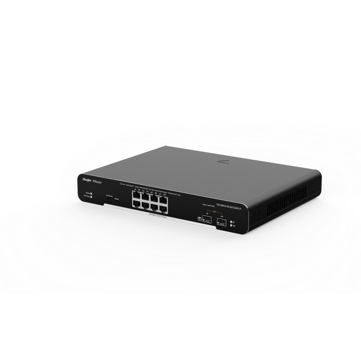 Коммутатор L2 8*1Гб/c + 2*SFP, 125W PoE, металлический корпус