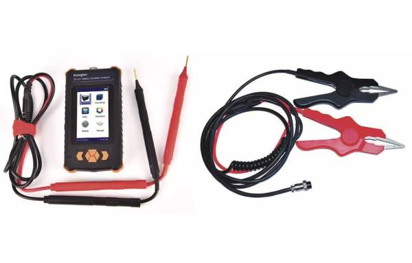 Тестер аккумуляторных батарей Kongter BT-301С c щупом и зажимами типа крокодил