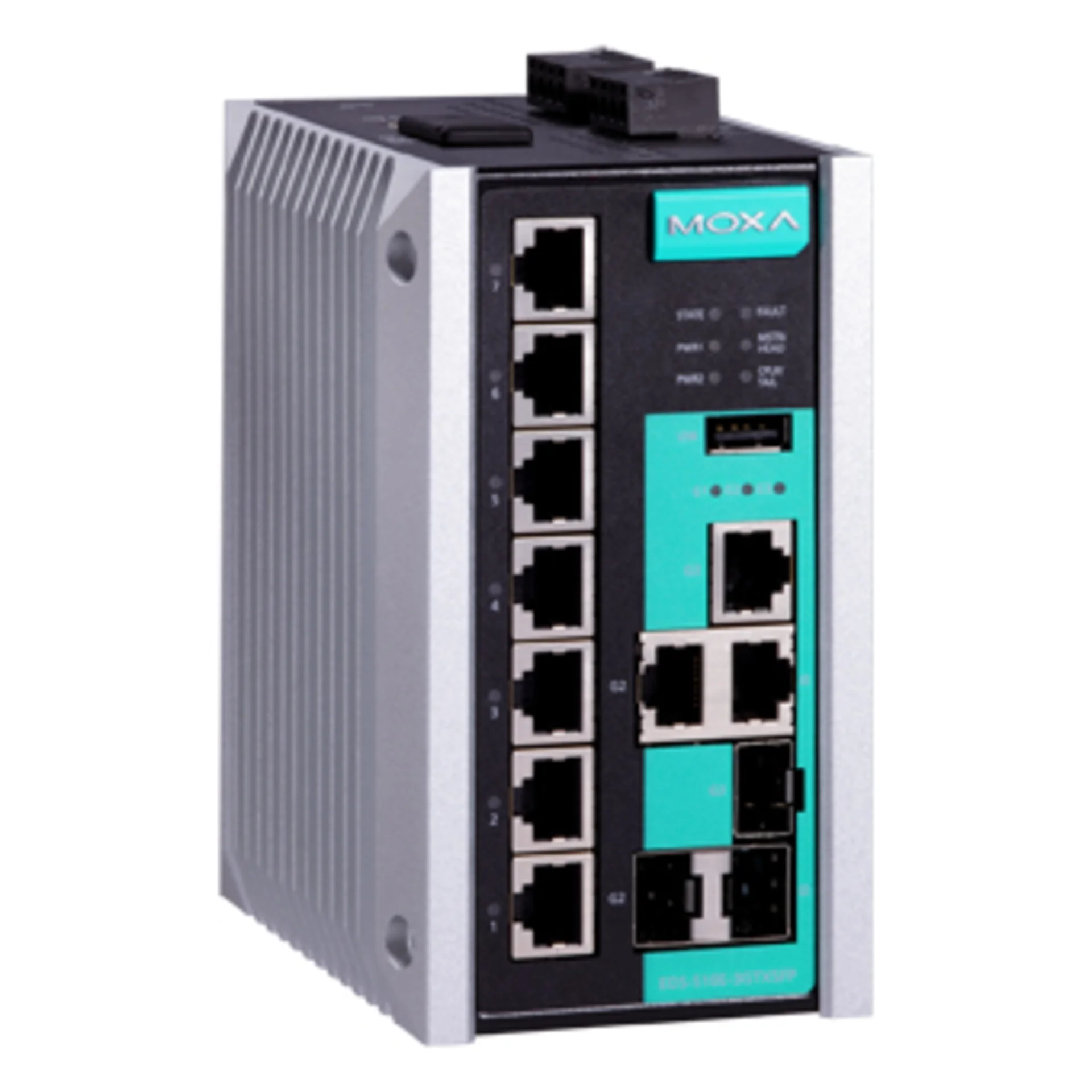 Коммутатор EDS-510E-3GTXSFP, 7 x 10/100BaseTX, 3 x Combo Gigabit (10/100/1000BaseTX или 100/1000BaseSFP)