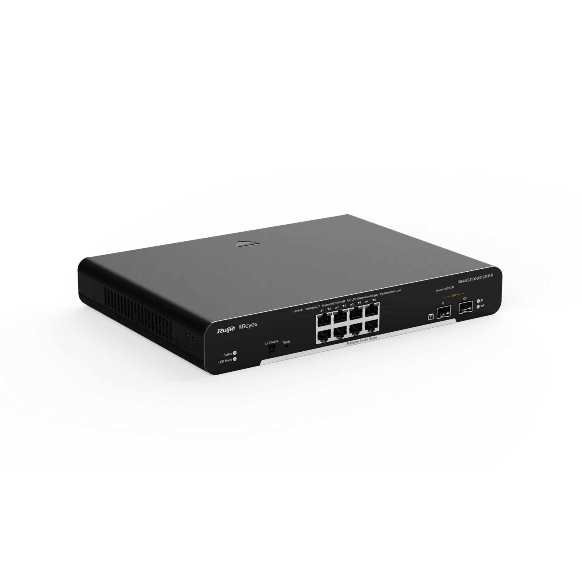 Коммутатор L2 8*1Гб/c + 2*SFP, 125W PoE, металлический корпус
