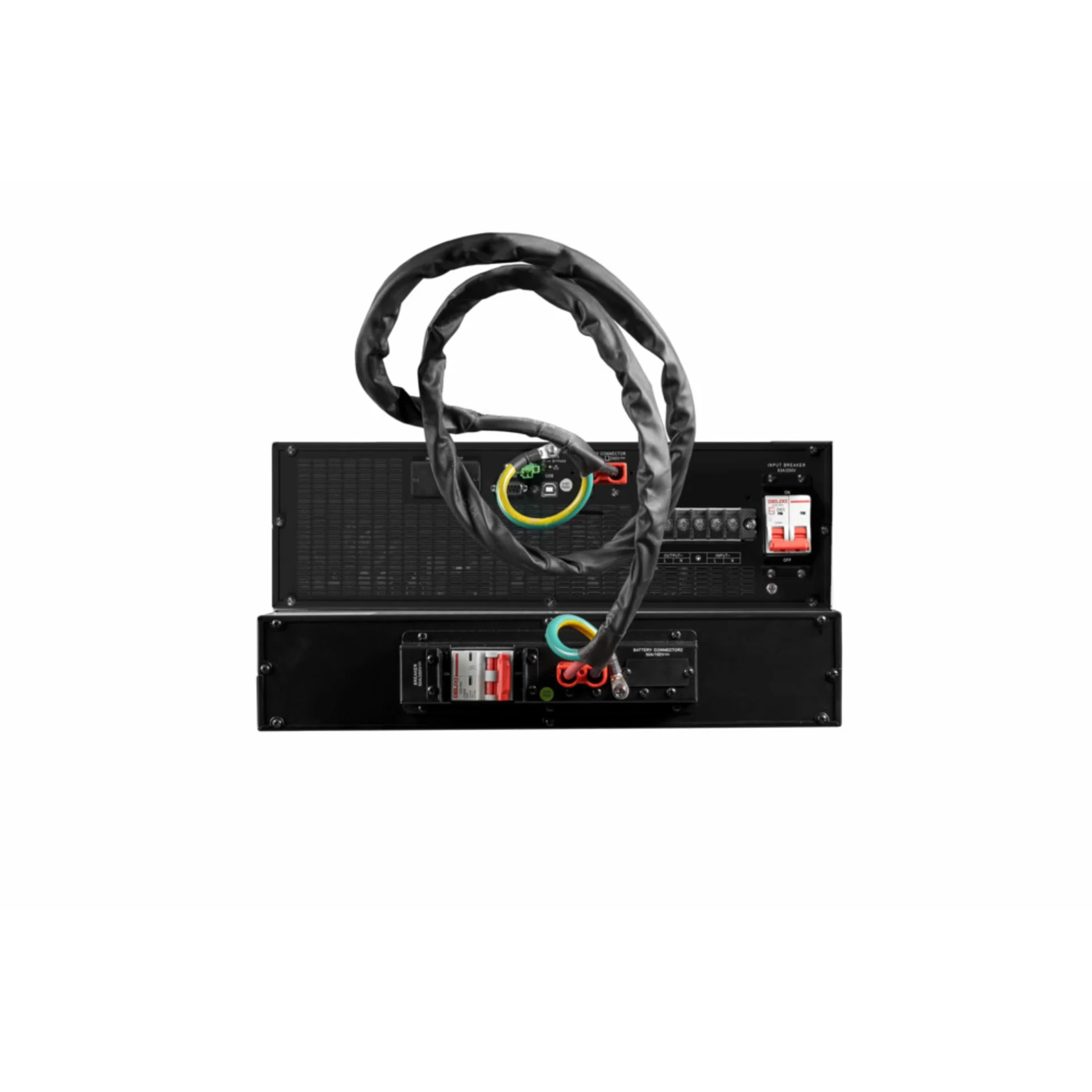 Smart-Save Online SRV Systeme Electric 10000 ВА, монтаж в стойку 5U, 230 В, 1:1, клеммный вход/выход, SmartSlot, LCD, USB, версия с возможностью увели