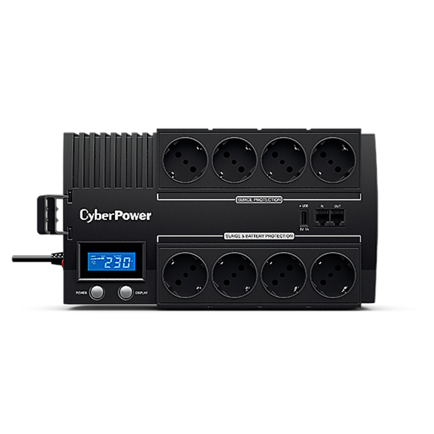 ИБП UPS Line-Interactive CyberPower BR1000ELCD 1000VA/600W USB/RJ11/45 (4+4 EURO)