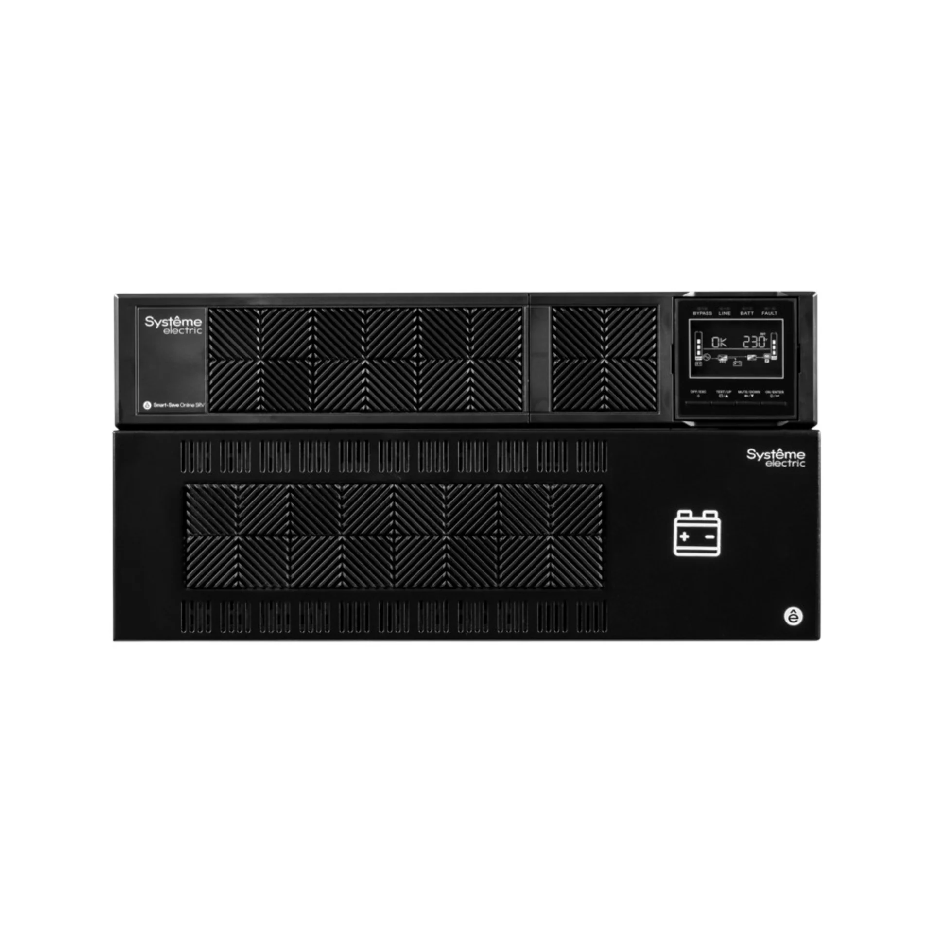 Источник бесперебойного питания Smart-Save Online SRV Systeme Electric 6000 ВА, конвертируемый форм-фактор 5U, 230 В, 1:1, клеммный вход/выход, SmartS