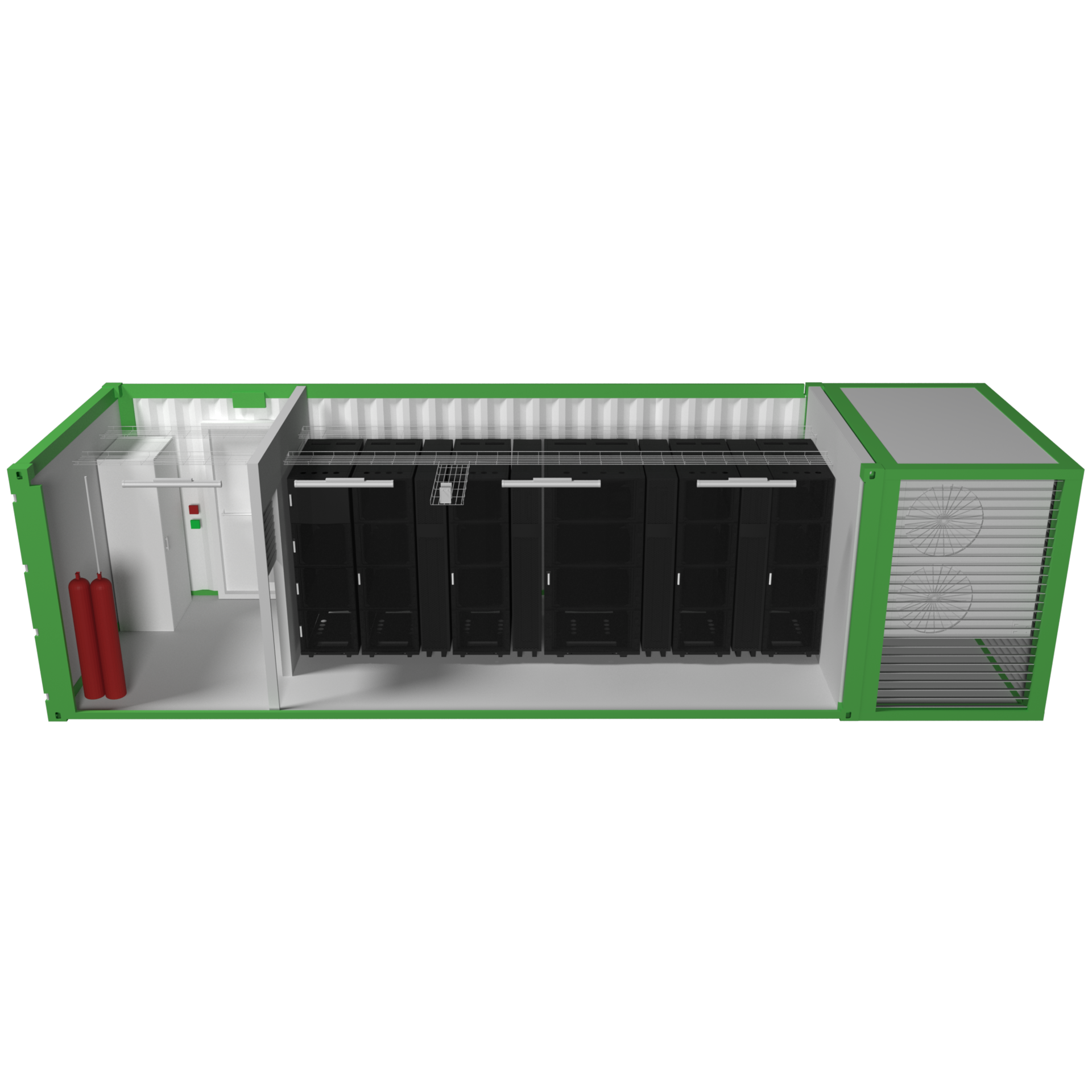 Контейнерный ЦОД DataBox, мощность ИТ-нагрузки до 21кВт, 6x42U