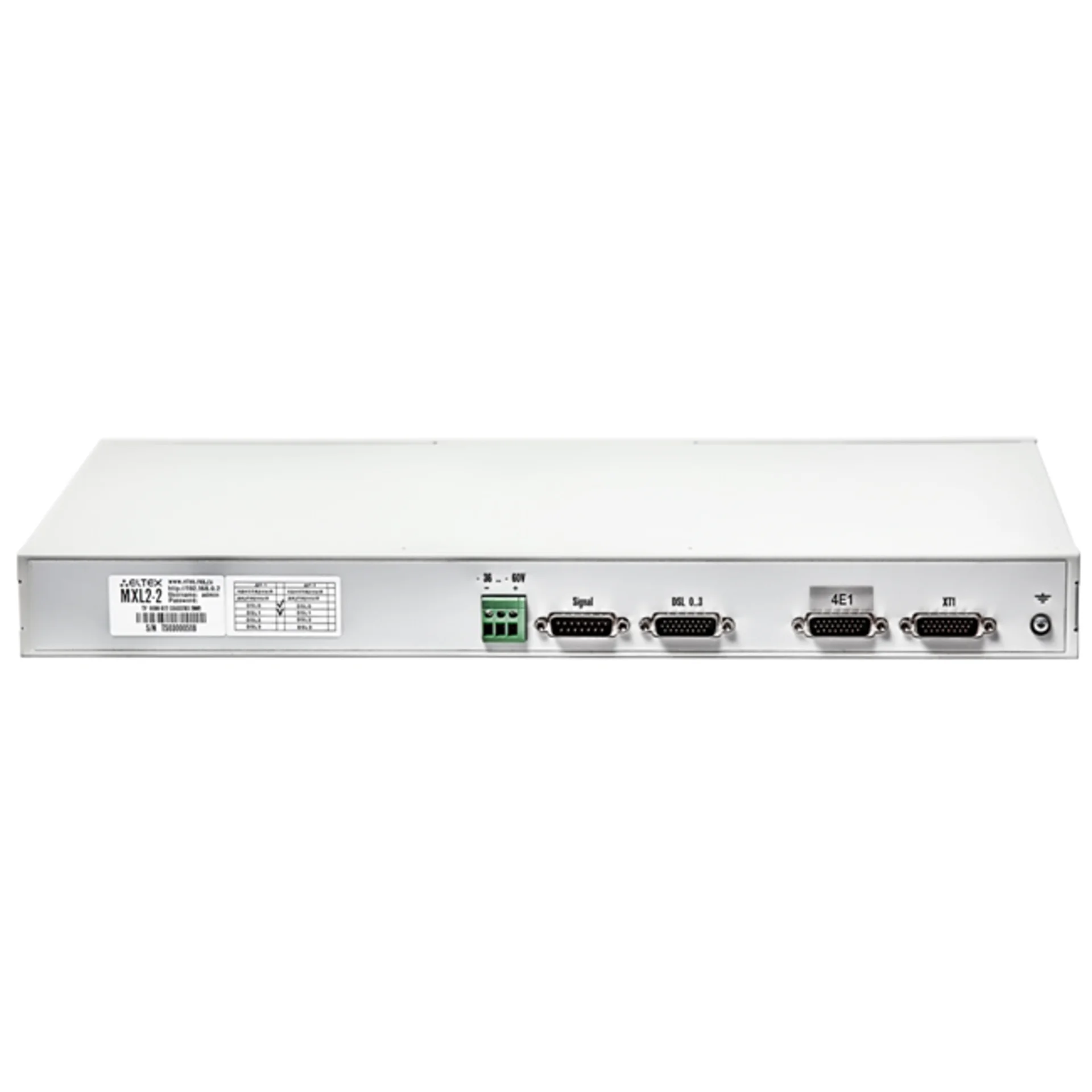 SHDSL-модем MXL2-2, базовый блок, 4хRJ45 (LAN), 2 места для субмодулей М4Е1/4И15, 2 интерфейса SHDSL, 11,4 Мбит/с