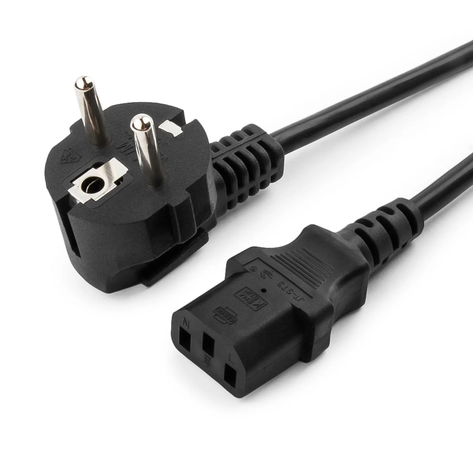 Кабель питания EU-Schuko/IEC320-C13, 220B, 10А, 1.8м