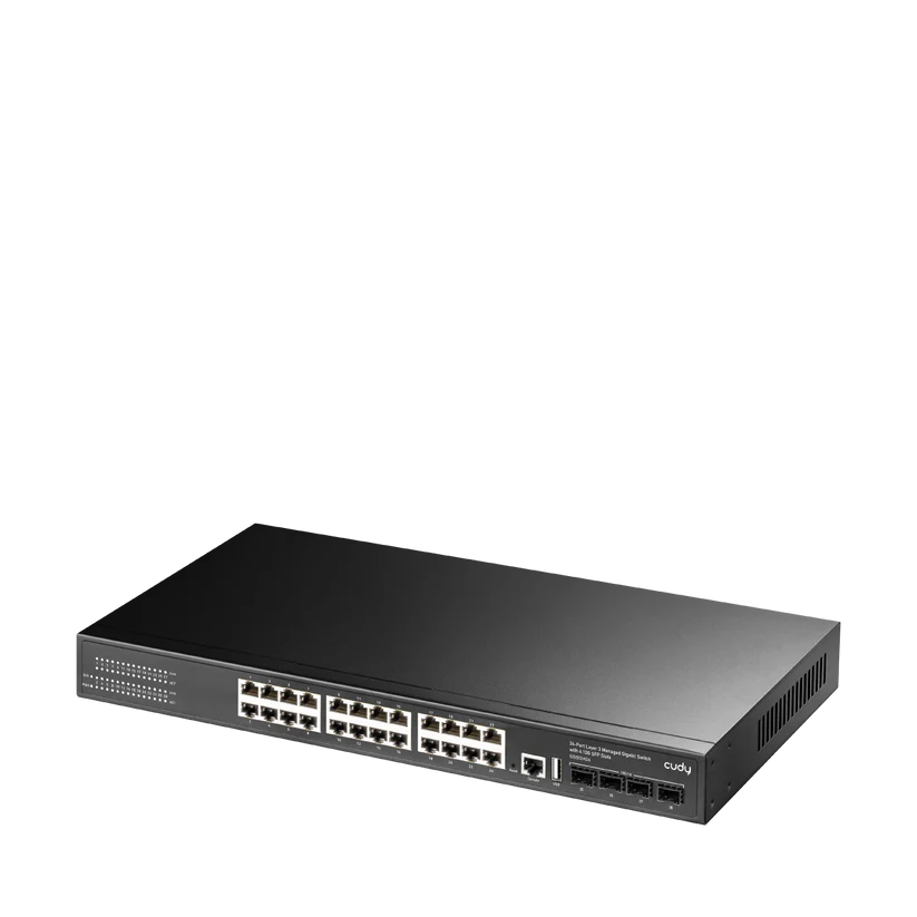 Управляемый гигабитный коммутатор CUDY GS5024S4 24 GbE 4-SFP+ L3