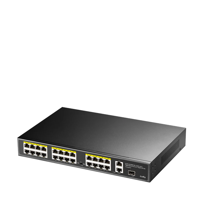 Коммутатор PoE CUDY FS1026PS1 24-FE с 2 Uplink GbE и 1 Uplink SFP