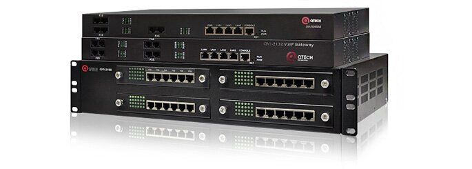Шлюз QTECH QVI-2124, 1 порт 10/100 LAN, 1 порт 10/100 WAN, 24 порта FXS, 2 порта lifeline