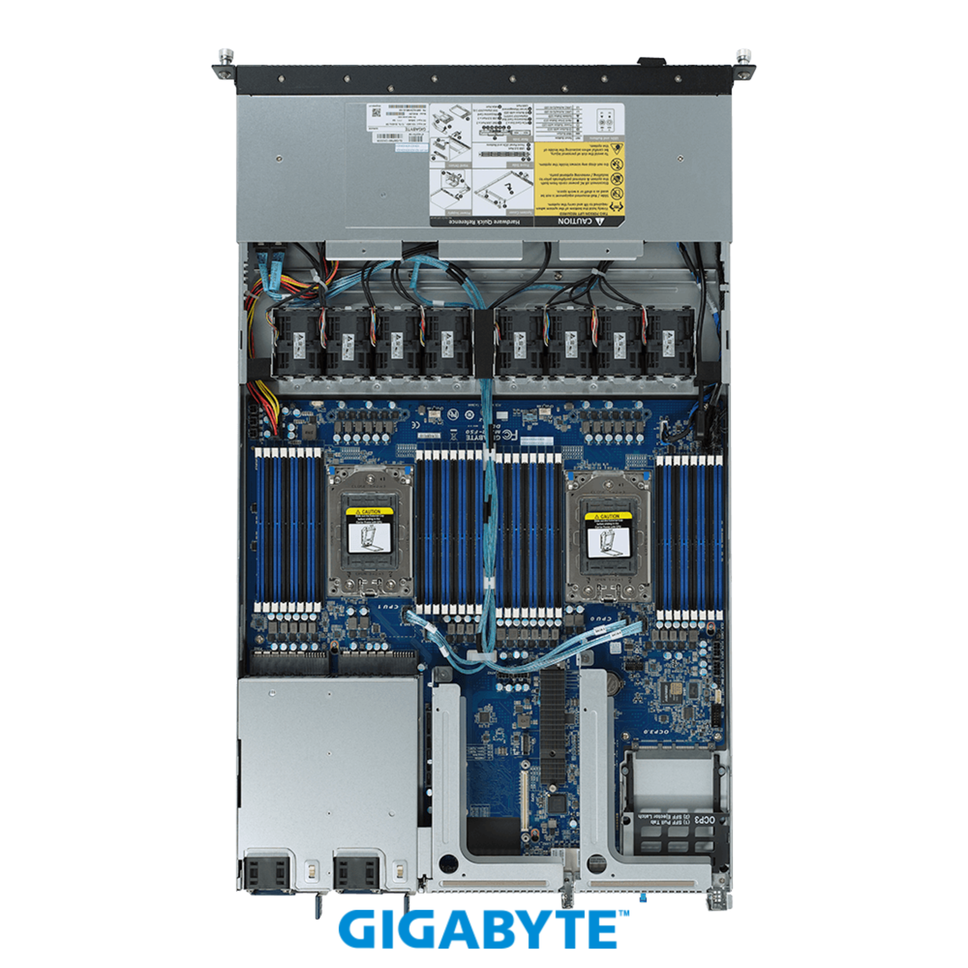 Платформа Gigabyte 1U R182-Z91, До двух процессоров AMD EPYC 7003, DDR4, 8x2.5" SATA/SAS, 2 x 2.5" NVMe, 2x1000Base-T