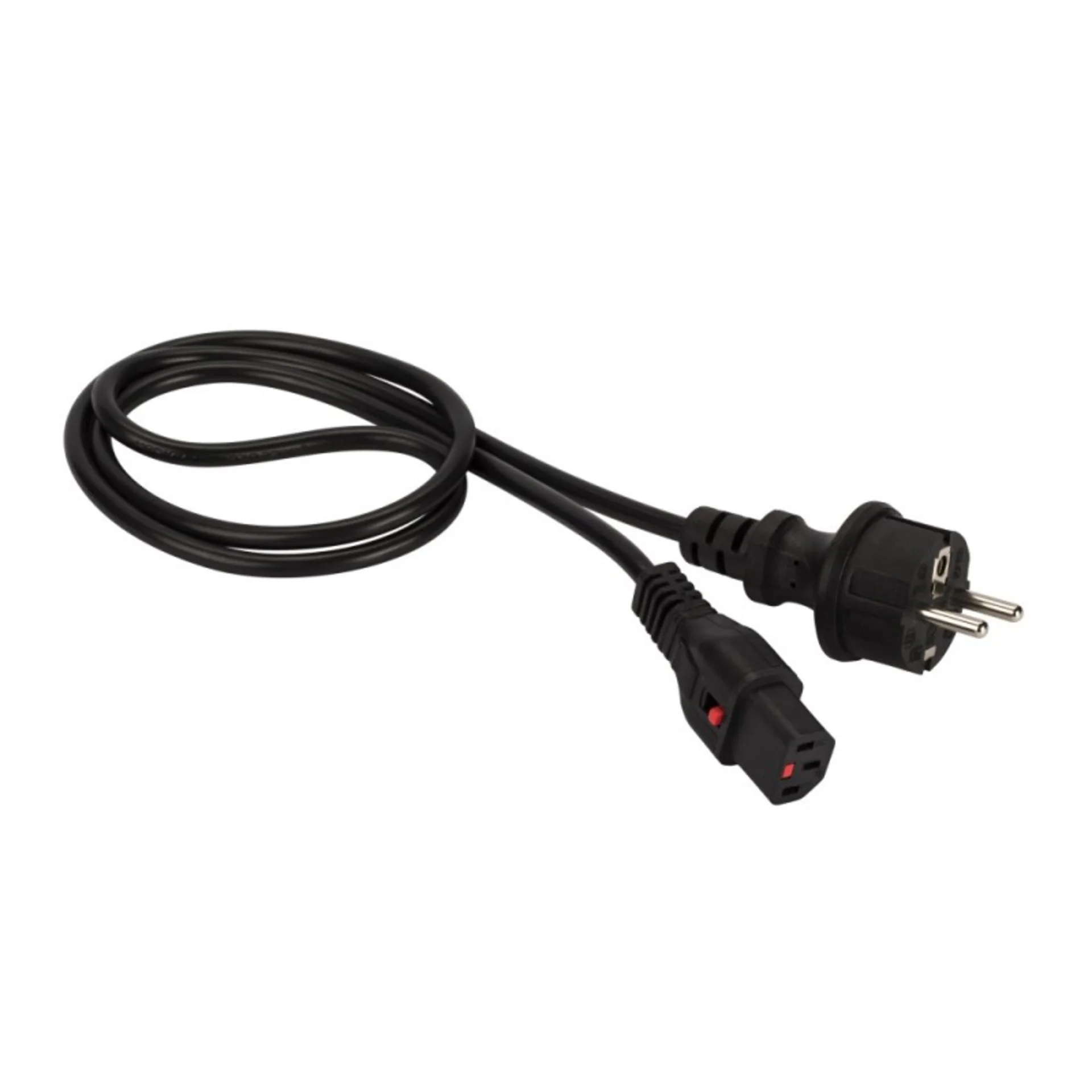Шнур питания Lanmaster LAN-PP13L/SH-2.0-BK C13-Schuko проводник.:3x0.75мм2 2м 220В 10А черный