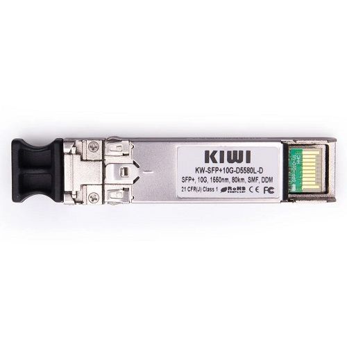 KIWI KW-SFP+10G-D5580L-D - оптический SFP+ модуль, 10G, 80 км, TX/RX 1550 нм, LC, DDM