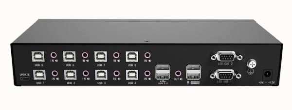 Восьмипортовый переключатель клавиатуры и мыши Evetron KM 8U2ASK