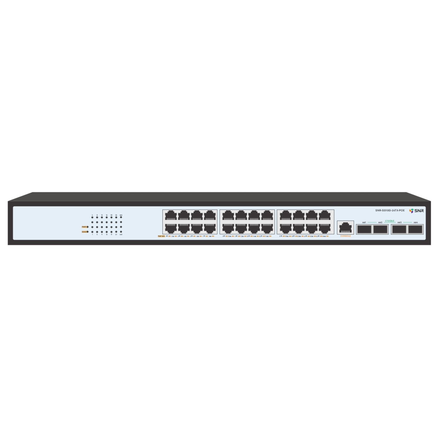 Управляемый PoE коммутатор уровня 2+ SNR-S5110G-24TX-POE