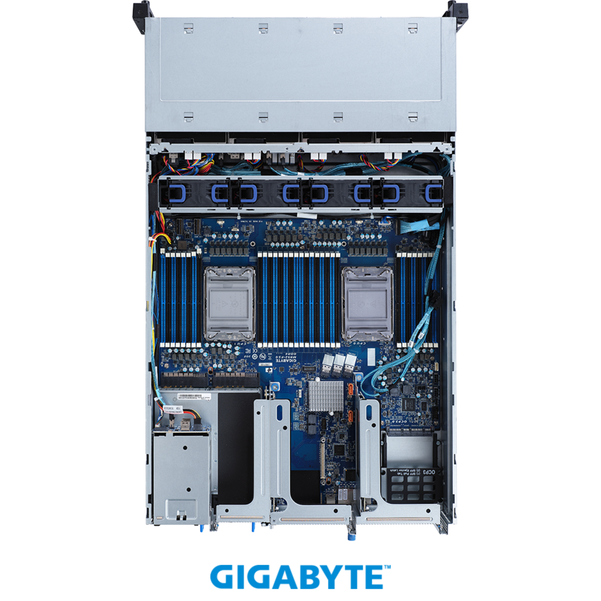Платформа Gigabyte 2U R282-3C1, До двух процессоров Intel  Xeon Scalable Gen3, DDR4, 8x3,5"/2,5" SATA/SAS, 4x3.5"/2,5 SATA/SAS/Gen4 NVMe, 2x1000Base-T