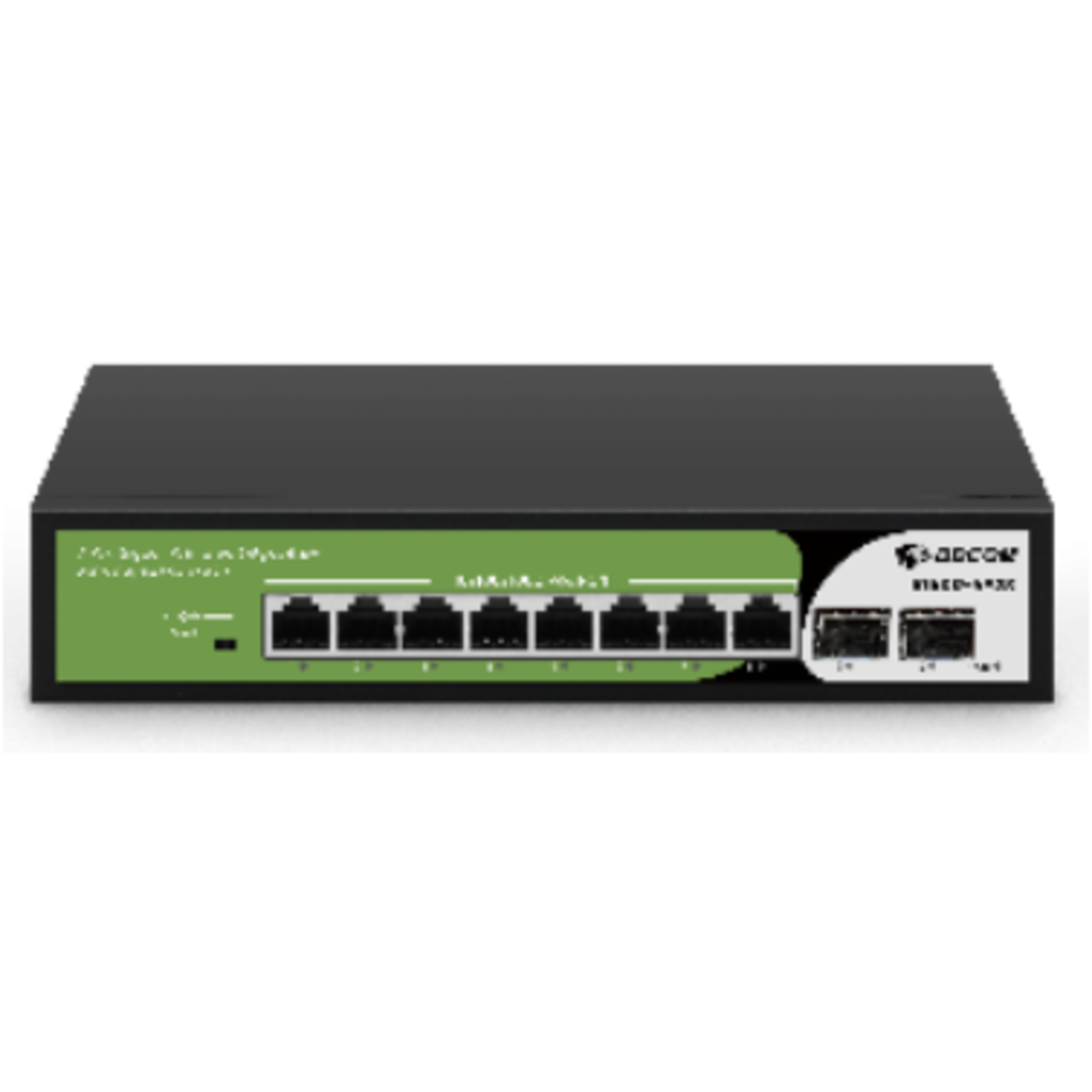 Неуправляемый PoE коммутатор, 8 портов GE PoE 110W + 2 порта uplink GE SFP