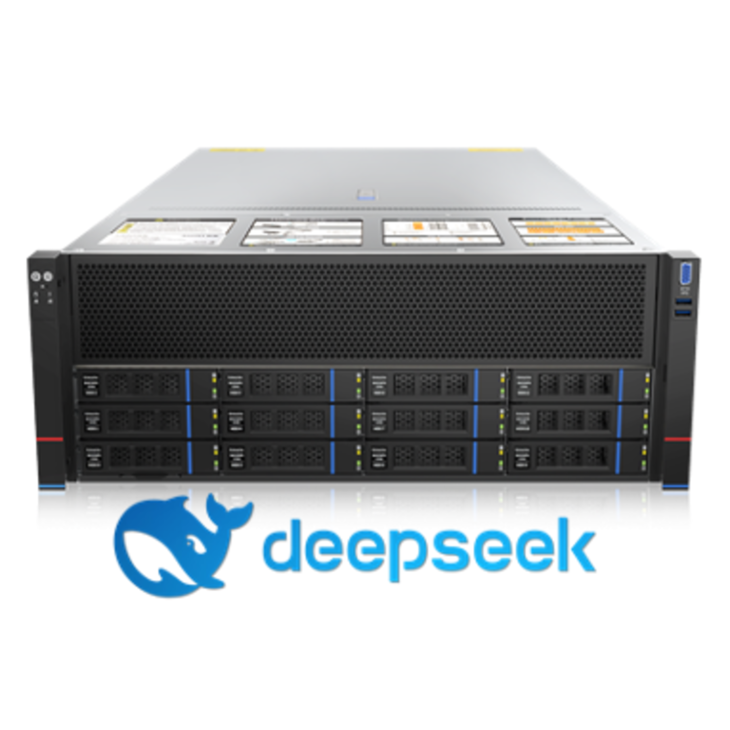 Сервер SNR-SR4410RG c LLM Deepseek-70B, 4U, 512GB RAM, 192GB vRAM, резервируемый БП