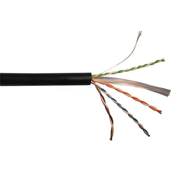 Кабель LANMASTER LAN-6EUTP-OUT U/UTP, 4 пары, кат. 6, с перегородкой,  550Mhz, PE, для внешней прокладки, 305 м