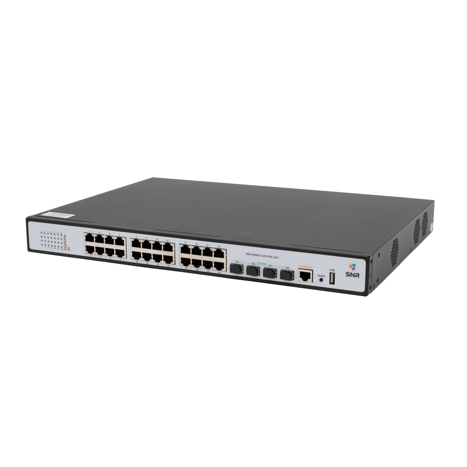 Управляемый PoE коммутатор уровня 2 SNR-S2989G-24TX-POE-2AC