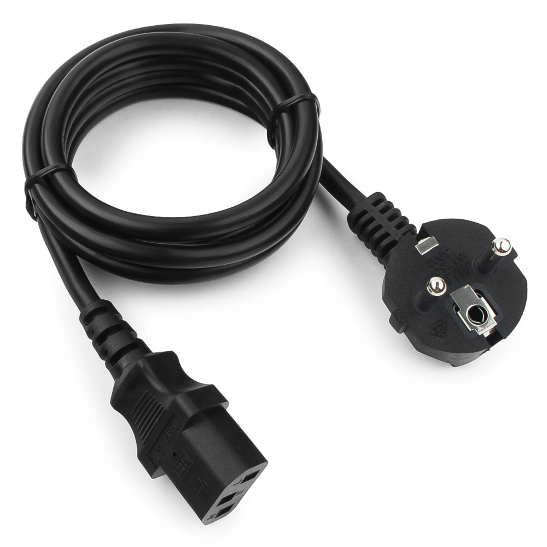 Кабель питания EU-Schuko/IEC320-C13, 220B, 3x1.0 мм2, 16А, 1.8м