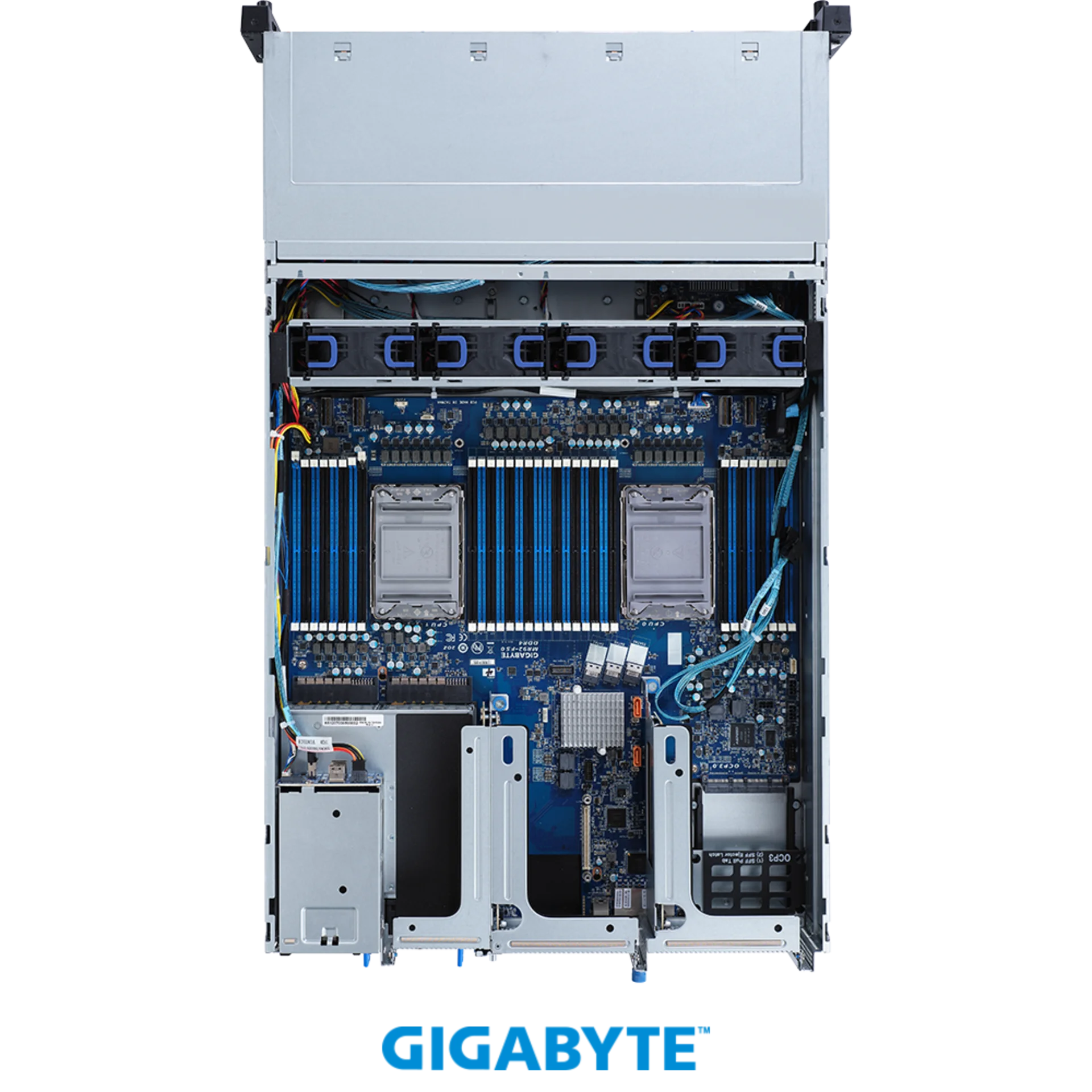 Платформа Gigabyte 2U R282-2O0, До двух процессоров Intel  Xeon Scalable Gen3, DDR4, 24x2,5" HDD SATA/SAS, 2x1000Base-T