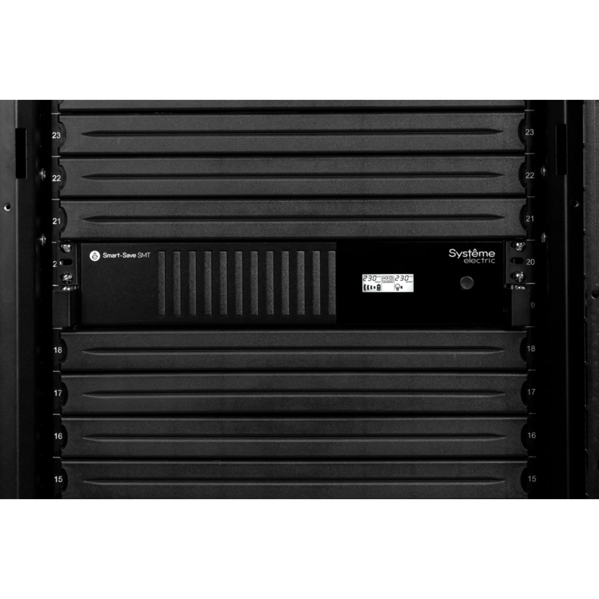 Источник бесперебойного питания Smart-Save SMT Systeme Electric 3000 ВА, монтаж в стойку 2U, 230 В, 8 розеток IEC C13, SmartSlot, AVR, LCD, USB HI