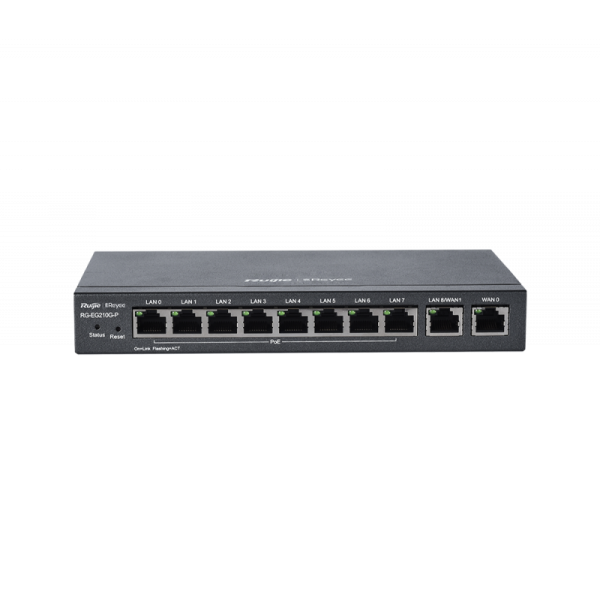 Облачный маршрутизатор Ruijie Reyee RG-EG210G-P 10 х 1Gb портов, 8 PoE+ 70W