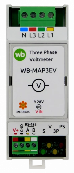 Трехфазный вольтметр Wirenboard WB-MAP3EV